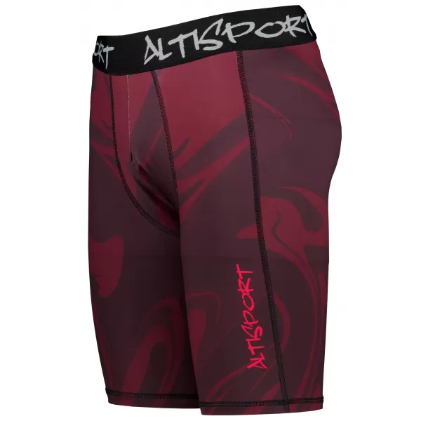  Muške sportske tajice iznad koljena premium ALTISPORT VOJ/ALM072LEG02 VINO-CRVENO 