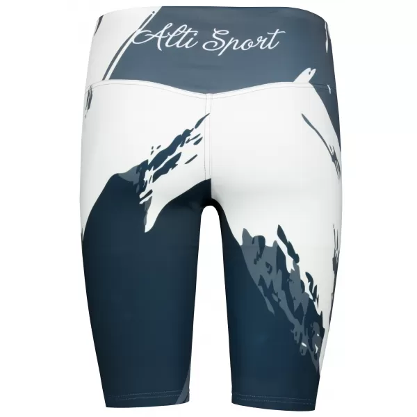  Ženske tajice iznad koljena premium ALTISPORT VOJ/ALW081LEG02 CRNO-SIVA 