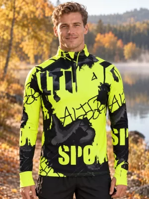 Muška sportska majica premium plus ALTISPORT VOJ/ALM076MI04 FLUO-ŽUTA