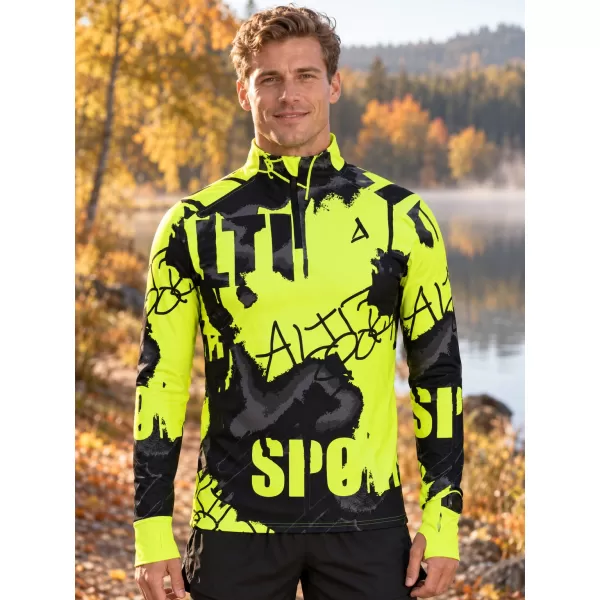  Muška sportska majica premium plus ALTISPORT VOJ/ALM076MI04 FLUO-ŽUTA 
