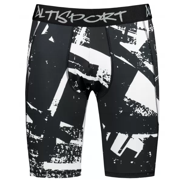  Muške sportske tajice iznad koljena premium ALTISPORT VOJ/ALM079LEG02 CRNO-BIJELO 