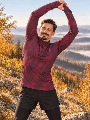 Muška sportska majica premium plus ALTISPORT VOJ/ALM072MI04 VINO-CRVENO