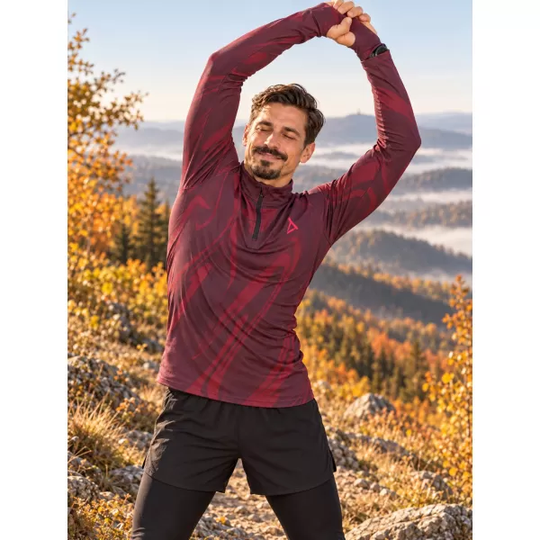  Muška sportska majica premium plus ALTISPORT VOJ/ALM072MI04 VINO-CRVENO 