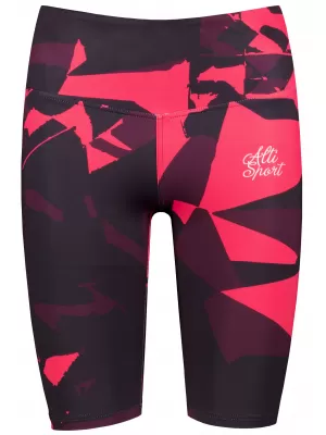 Ženske tajice iznad koljena premium ALTISPORT VOJ/ALW080LEG02 VINO-CRVENO