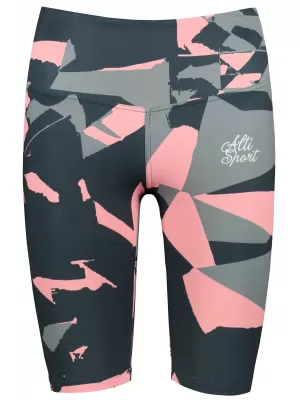 Ženske tajice iznad koljena premium ALTISPORT VOJ/ALW080LEG02 CRNO-LOSOS