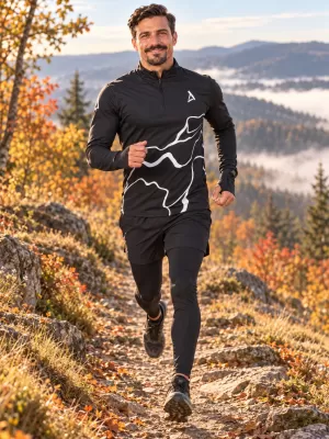 Muška sportska majica premium plus ALTISPORT VOJ/ALM073MI04 CRNA