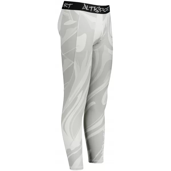 Muške duge premium sportske tajice ALTISPORT VOJ/ALM072LEG01 SIVA 