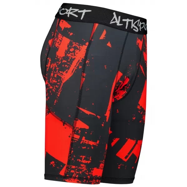  Muške sportske tajice iznad koljena premium ALTISPORT VOJ/ALM079LEG02 CRNO I CRVENO 