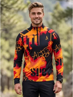 Muška sportska majica premium plus ALTISPORT VOJ/ALM076MI04 NARANČASTA/CRNA