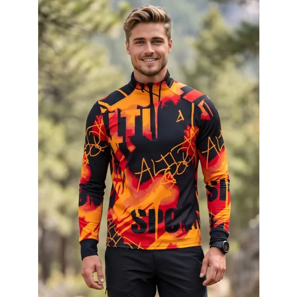  Muška sportska majica premium plus ALTISPORT VOJ/ALM076MI04 NARANČASTA/CRNA 