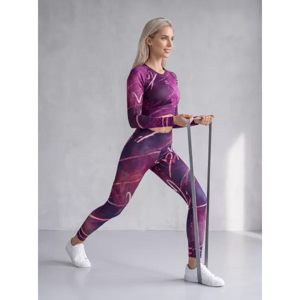  Ženske duge premium tajice ALTISPORT VOJ/ALW082LEG01 LJUBIČASTA 