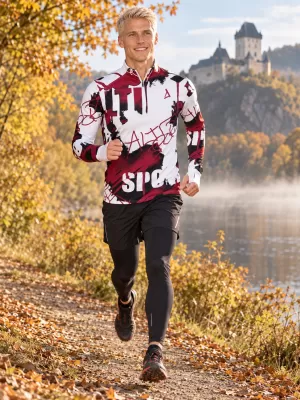 Muška sportska majica premium plus ALTISPORT VOJ/ALM076MI04 BIJELO/CRVENO