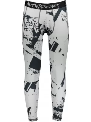 Muške duge premium sportske tajice ALTISPORT VOJ/ALM079LEG01 CRNO SIVA
