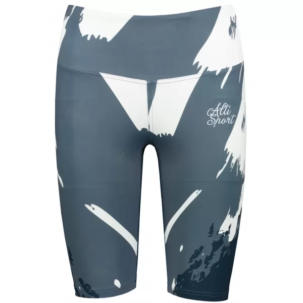  Ženske tajice iznad koljena premium ALTISPORT VOJ/ALW081LEG02 CRNO-SIVA 