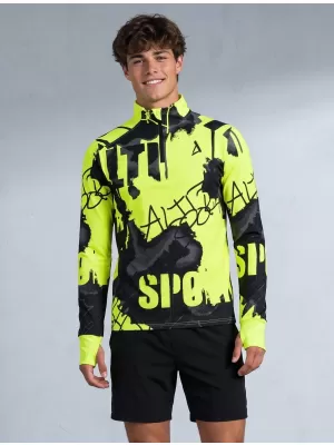 Muška sportska majica premium plus ALTISPORT VOJ/ALM076MI04 FLUO-ŽUTA