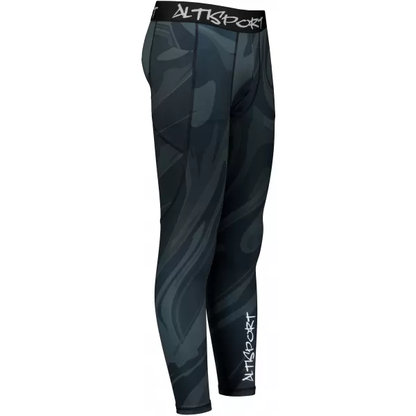  Muške duge premium sportske tajice ALTISPORT VOJ/ALM072LEG01 CRNA 