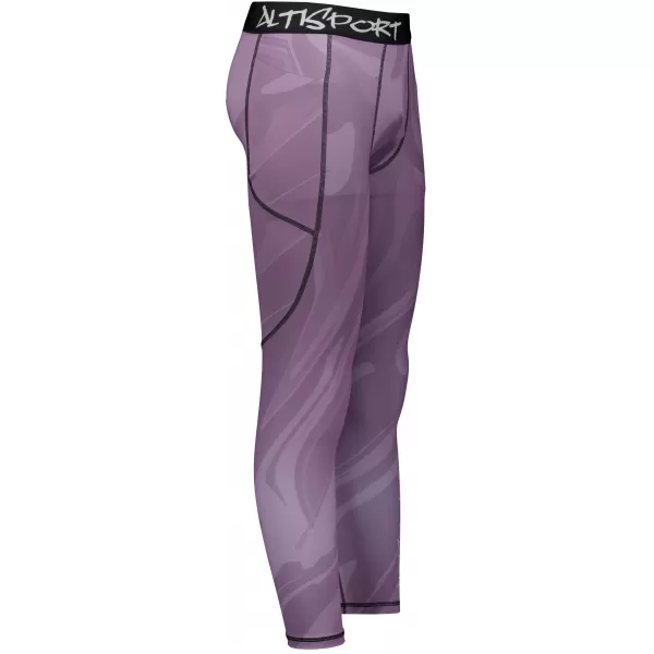  Muške duge premium sportske tajice ALTISPORT VOJ/ALM072LEG01 LJUBIČASTA 