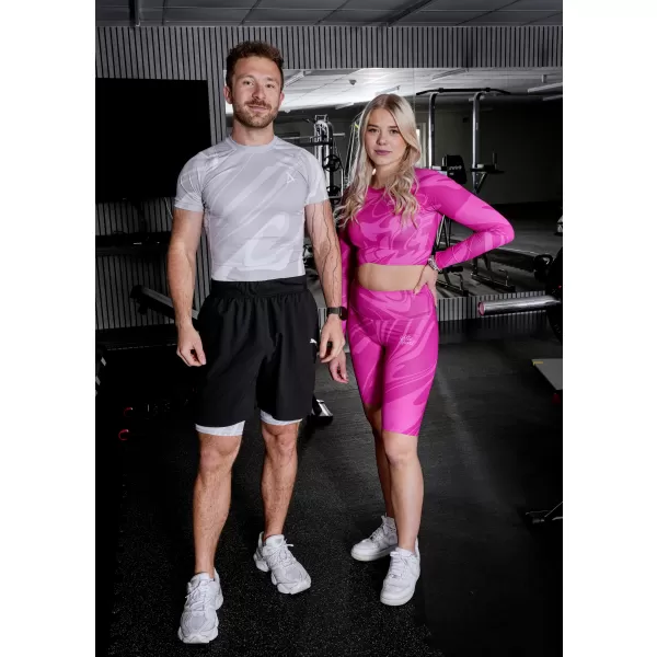  Muške sportske tajice iznad koljena premium ALTISPORT VOJ/ALM072LEG02 SIVA 