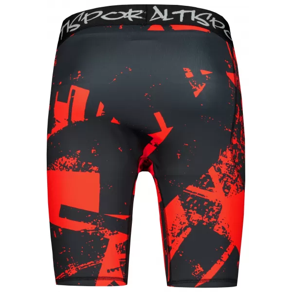  Muške sportske tajice iznad koljena premium ALTISPORT VOJ/ALM079LEG02 CRNO I CRVENO 