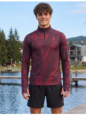 Muška sportska majica premium plus ALTISPORT VOJ/ALM072MI04 VINO-CRVENO