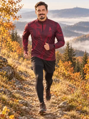 Muška sportska majica premium plus ALTISPORT VOJ/ALM073MI04 VINO-CRVENO