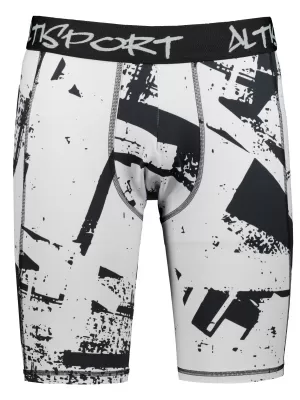 Muške sportske tajice iznad koljena premium ALTISPORT VOJ/ALM079LEG02 CRNO SIVA