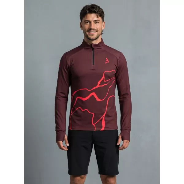  Muška sportska majica premium plus ALTISPORT VOJ/ALM073MI04 VINO-CRVENO 