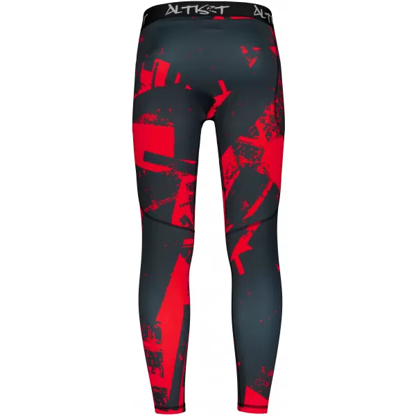  Muške duge premium sportske tajice ALTISPORT VOJ/ALM079LEG01 CRNO I CRVENO 
