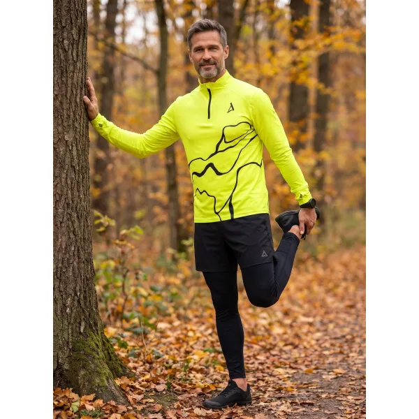  Muška sportska majica premium plus ALTISPORT VOJ/ALM073MI04 FLUO-ŽUTA 
