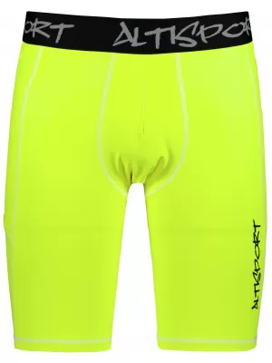 Muške sportske tajice iznad koljena premium ALTISPORT VOJ/ALM000LEG02 FLUO-ŽUTA