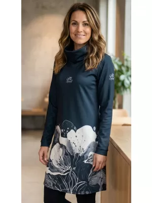Ženska vrhunska produžena majica ALTISPORT VOJ/ALW090MI06 CRNA