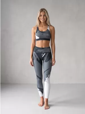 Ženske duge premium tajice ALTISPORT VOJ/ALW081LEG01 CRNO-SIVA