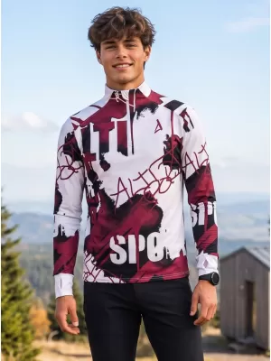 Muška sportska majica premium plus ALTISPORT VOJ/ALM076MI04 BIJELO/CRVENO
