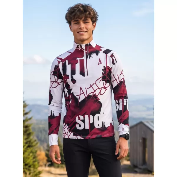 Muška sportska majica premium plus ALTISPORT VOJ/ALM076MI04 BIJELO/CRVENO 