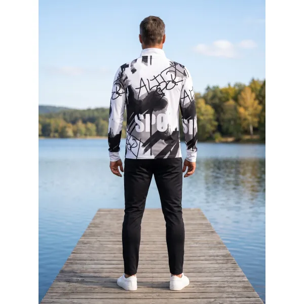  Muška sportska majica premium plus ALTISPORT VOJ/ALM076MI04 CRNO/BIJELO 