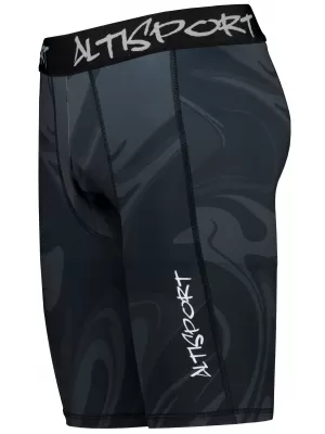 Muške sportske tajice iznad koljena premium ALTISPORT VOJ/ALM072LEG02 CRNA