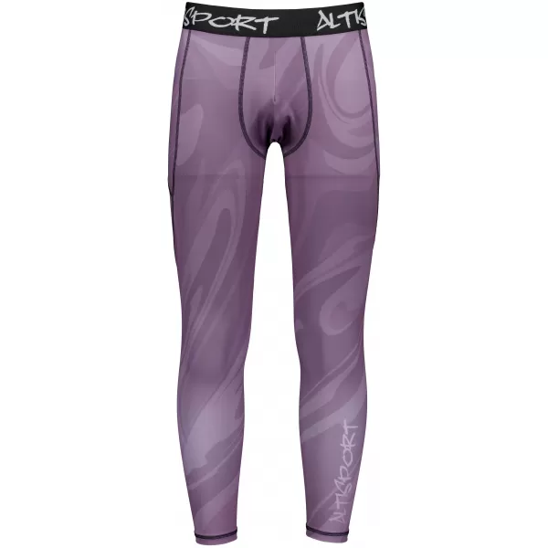  Muške duge premium sportske tajice ALTISPORT VOJ/ALM072LEG01 LJUBIČASTA 