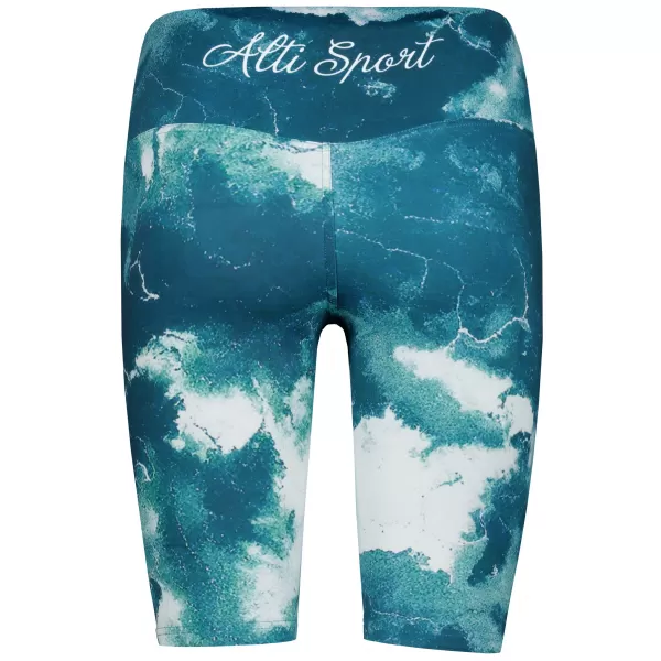 Ženske tajice iznad koljena premium ALTISPORT VOJ/ALW066LEG02 ZELENKASTO PLAVA 