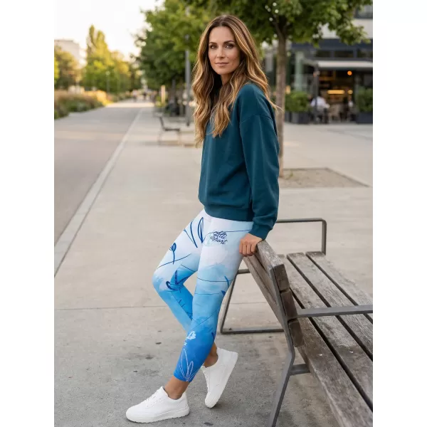  Ženske duge premium tajice ALTISPORT VOJ/ALW083LEG01 BIJELO PLAVA 