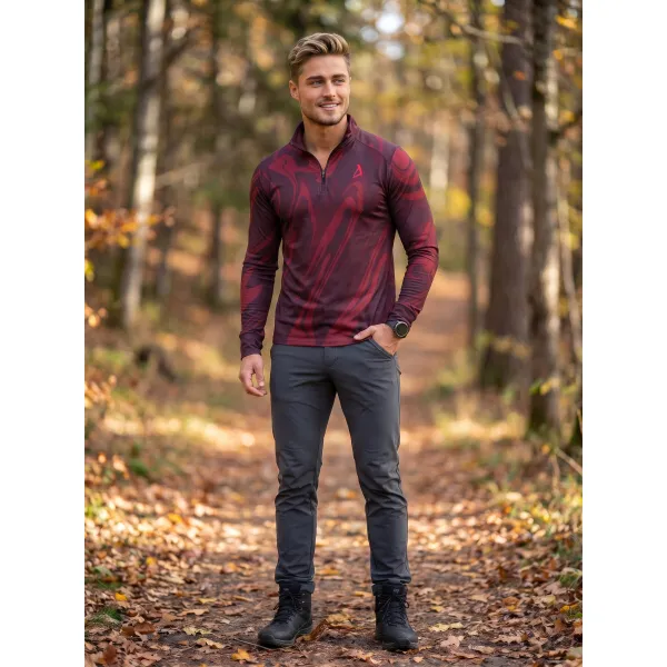  Muška sportska majica premium plus ALTISPORT VOJ/ALM072MI04 VINO-CRVENO 