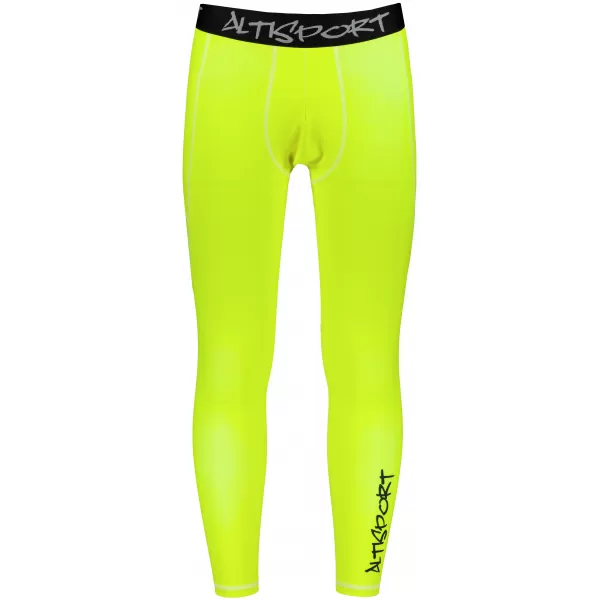  Muške duge premium sportske tajice ALTISPORT VOJ/ALM000LEG01 FLUO-ŽUTA 