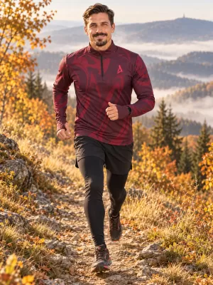 Muška sportska majica premium plus ALTISPORT VOJ/ALM072MI04 VINO-CRVENO