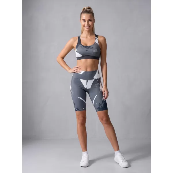  Ženske tajice iznad koljena premium ALTISPORT VOJ/ALW081LEG02 CRNO-SIVA 