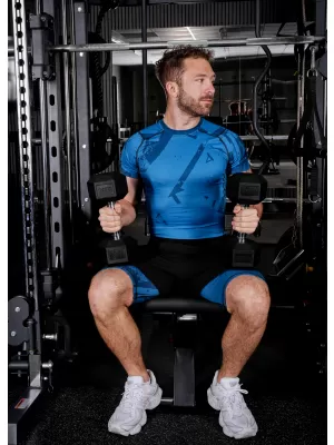 Muške sportske tajice iznad koljena premium ALTISPORT VOJ/ALM079LEG02 PLAVA
