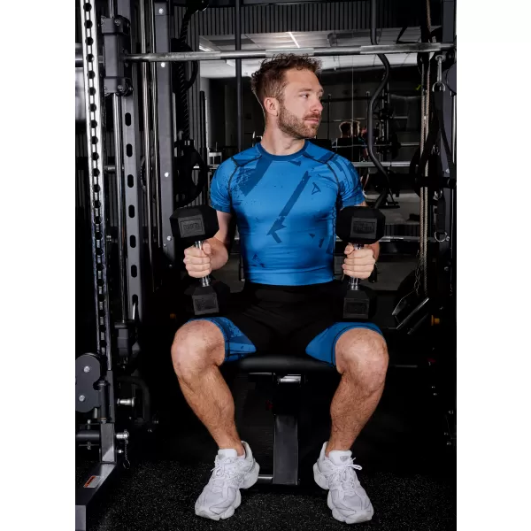 Muške sportske tajice iznad koljena premium ALTISPORT VOJ/ALM079LEG02 PLAVA 