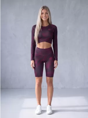 Ženske tajice iznad koljena premium ALTISPORT VOJ/ALW072LEG02 VINO-CRVENO
