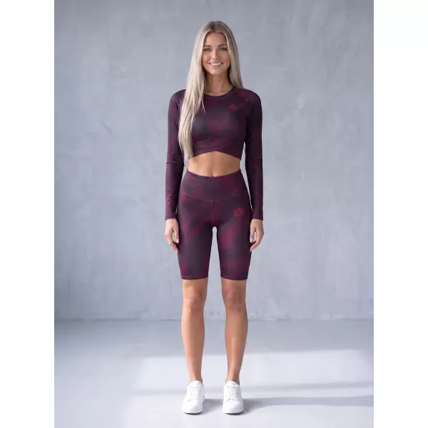  Ženske tajice iznad koljena premium ALTISPORT VOJ/ALW072LEG02 VINO-CRVENO 