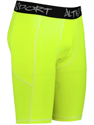 Muške sportske tajice iznad koljena premium ALTISPORT VOJ/ALM000LEG02 FLUO-ŽUTA