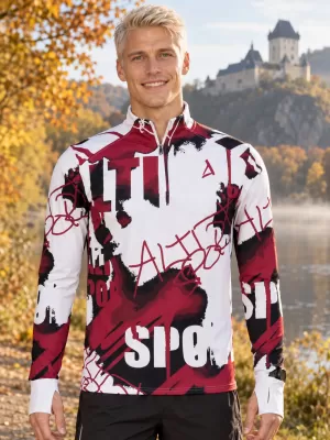 Muška sportska majica premium plus ALTISPORT VOJ/ALM076MI04 BIJELO/CRVENO