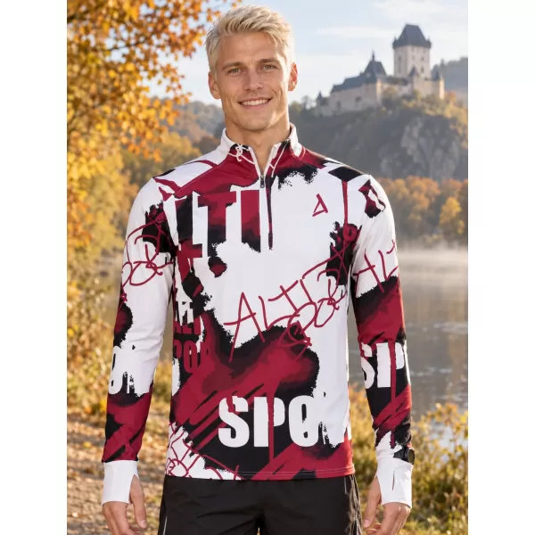  Muška sportska majica premium plus ALTISPORT VOJ/ALM076MI04 BIJELO/CRVENO 
